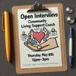 Open Interviews Thursday, May 8th: 12pm-3pm - Community Living Support Coach (Onsite)