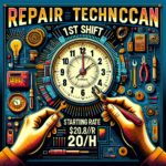 Repair Technician - 1st Shift - Starting Rate $20.08/hr