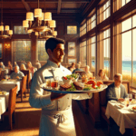 Server at classy restaurant